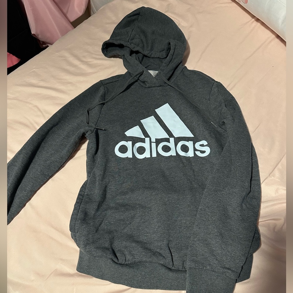 Adidas Men's Dark Gray Hoodie